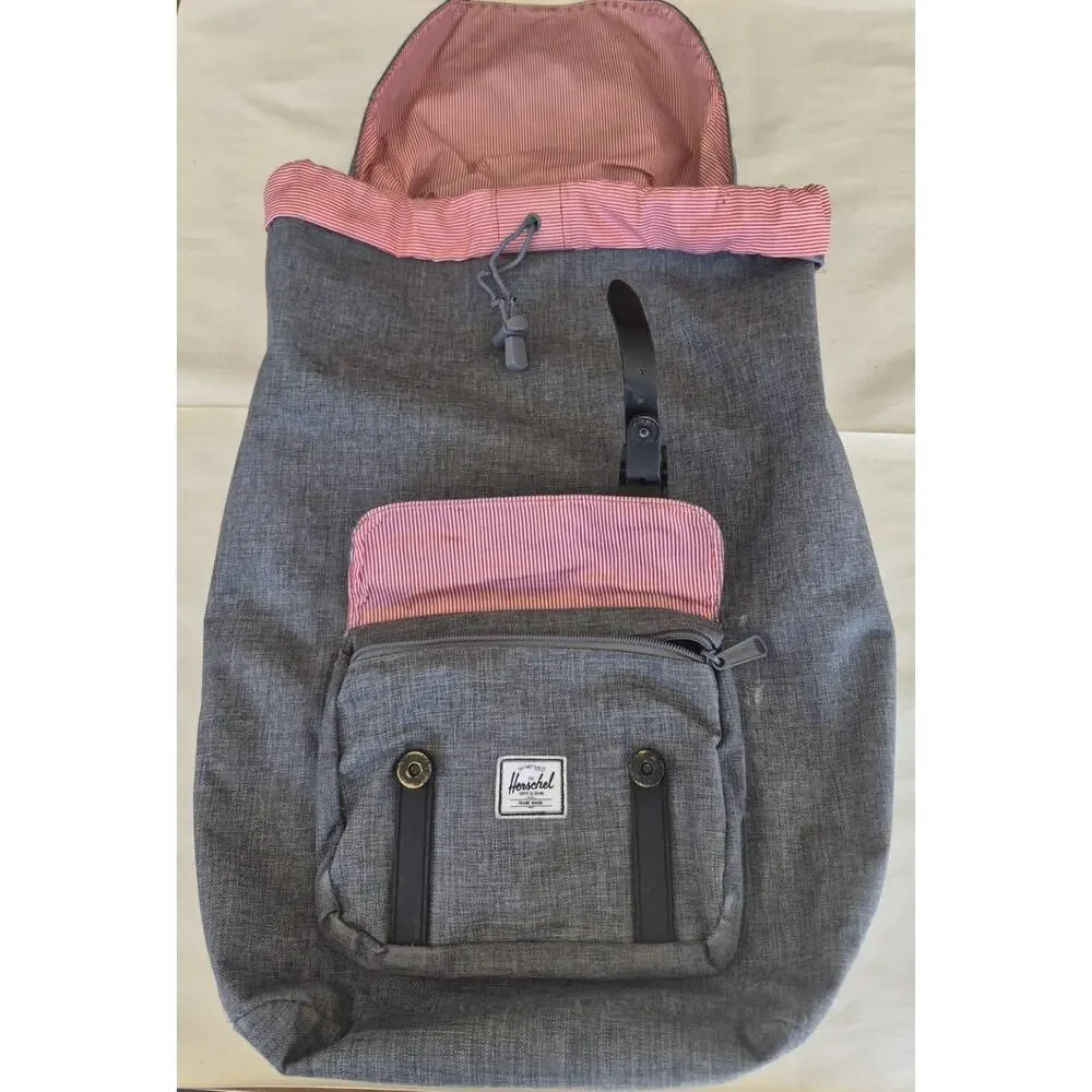 HERSCHEL Little America Raven Crosshatch/Black Buckle Backpack Laptop